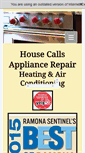Mobile Screenshot of housecallsappliancerepair.com