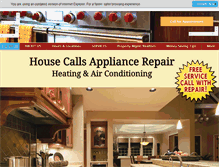 Tablet Screenshot of housecallsappliancerepair.com
